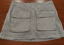 Women s ABERCROMBIE FITCH Skirt/Skort. Size MED Dyed Beige/Grey, Pockets. CUTE