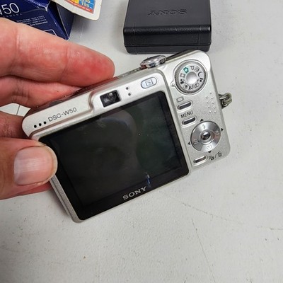 Sony Cyber-shot DSC-W50 6.0MP Digital Camera Silver with Charger