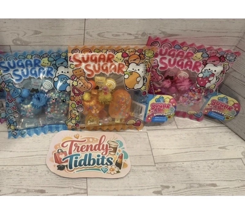 3 -Sugar Swap Gacha Pouch🩷🟠🔵 SugarSugar V2 Squishy FIVE BELOW Viral NEW SET