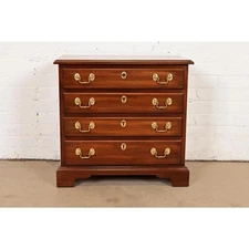 Henkel Harris Georgian Solid Mahogany Nightstand or Bachelor Chest