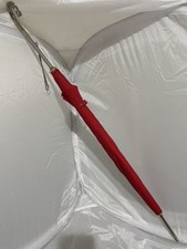 Red Umbrella With Unique Handle
