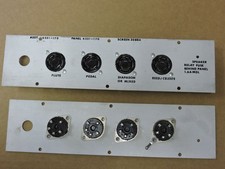 2Ea. Panels w/4ea. 5-pin Female Amphenol Sockets w/bracket, Leslie,Rodgers Organ