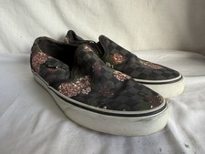 Vans Off The Wall Asher Flower Slip On Shoes Women s Size 9.5 Floral Print