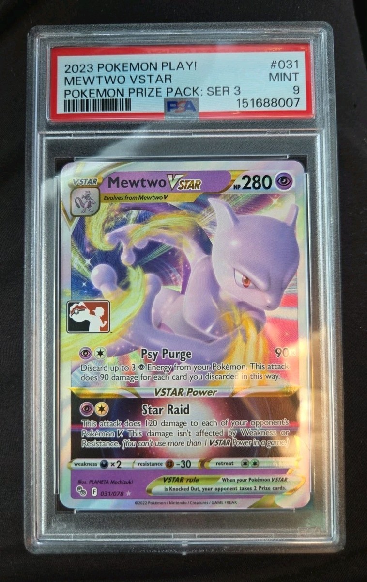 Mewtwo VSTAR 031/078 - PSA 9 - Pokemon Prize Pack PLAY! Stamp