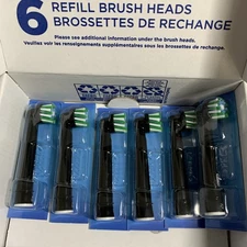 Oral-B CrossAction Electric Toothbrush Replacement Brush Heads, 6 Count, Black