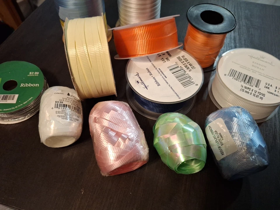Lot of Curling Ribbon Rolls.  New Old Stock Hallmark & More - Image 2 of 4
