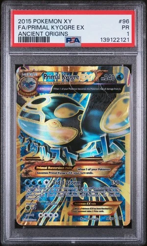 Pokemon Primal Kyogre EX Ancient Origins Full Art 96/98 PSA 1