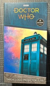 Doctor Who Desk Top Tardis Logo Mini Projector USB BBC Loot Crate NRFB LOOTCRATE