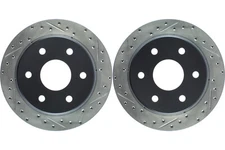 Rear PAIR Stoptech Disc Brake Rotor for 2002 Chevrolet Avalanche 1500 (43554)
