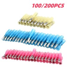 Pack 200 Heat Shrink Bullet Wire Connectors 22-10AWG Male Female Crimp Terminals