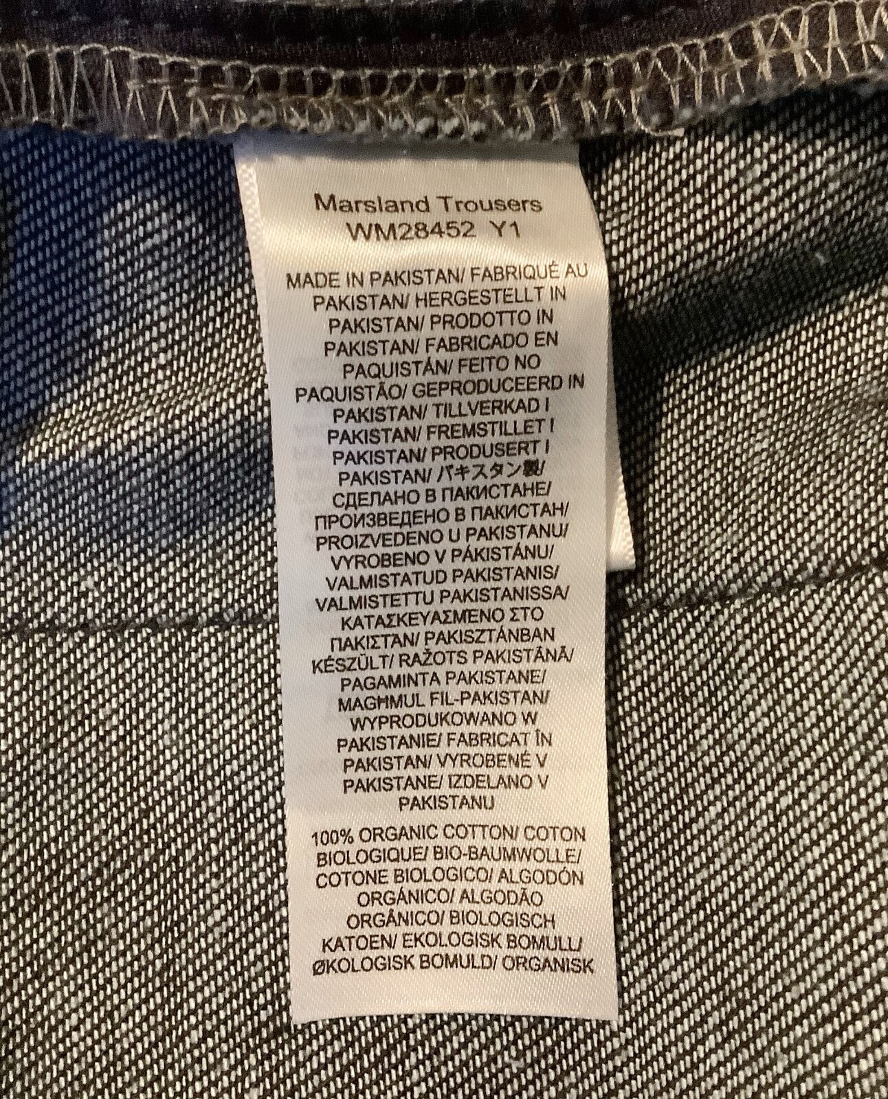 SEASALT UK 10 Marsland Tapered Trousers. Dark Indigo Wash Denim