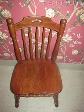 Tell City Tanbark Oak Spindle Back Dining Room Side Chair Made in America