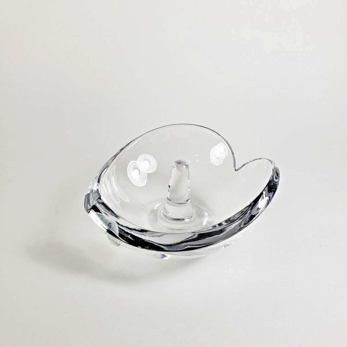 Nambe Heart Shaped Clear Crystal Ring Holder 5325 Retired