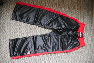 Kickboxen Boxen Hose lang Kampfsport Manus Herren Boxing L NEU OVP schwarz rot