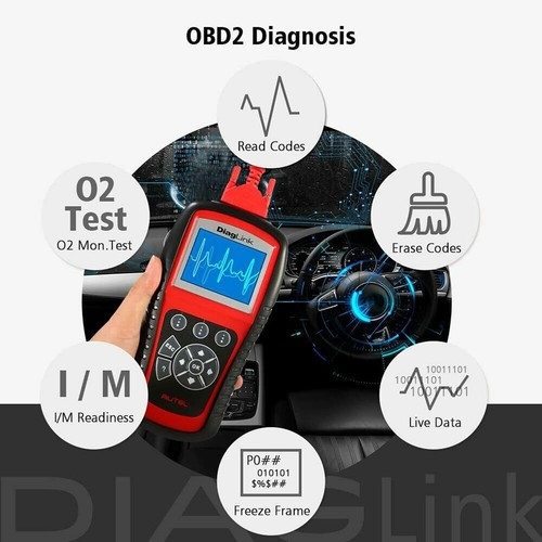 Autel Diaglink Car Diagnostic Tool OBD2 Scanner Codes Reader Oil Reset EPB ABS - Picture 8 of 12