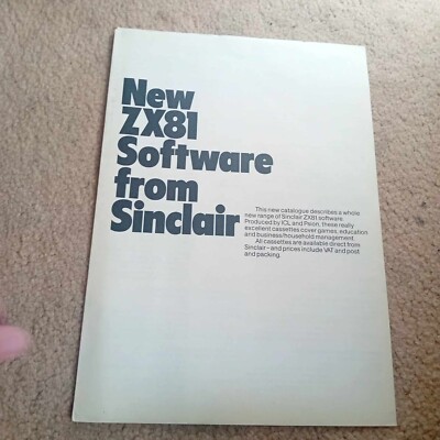 Vintage neue ZX81 Software aus Sinclair Booklet