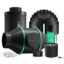 Mars Hydro Ifresh 4"Inline Fan Carbon Filter Kit Smart APP Control for Grow Tent