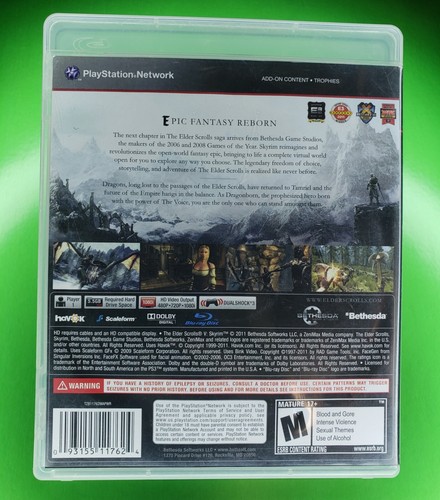The Elder Scrolls V: Skyrim (PlayStation 3, 2011) PS3 Complete In Box CIB - Picture 2 of 5