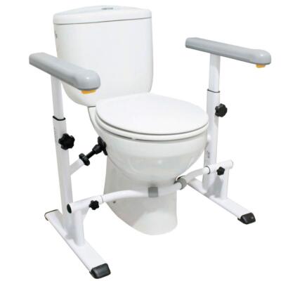 KMINA - Toilet Safety Rails for Seniors (330 lbs), Toilet Safety Frame with