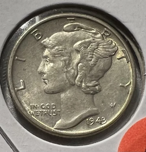 1943 MERCURY DIME CHOICE UNC
