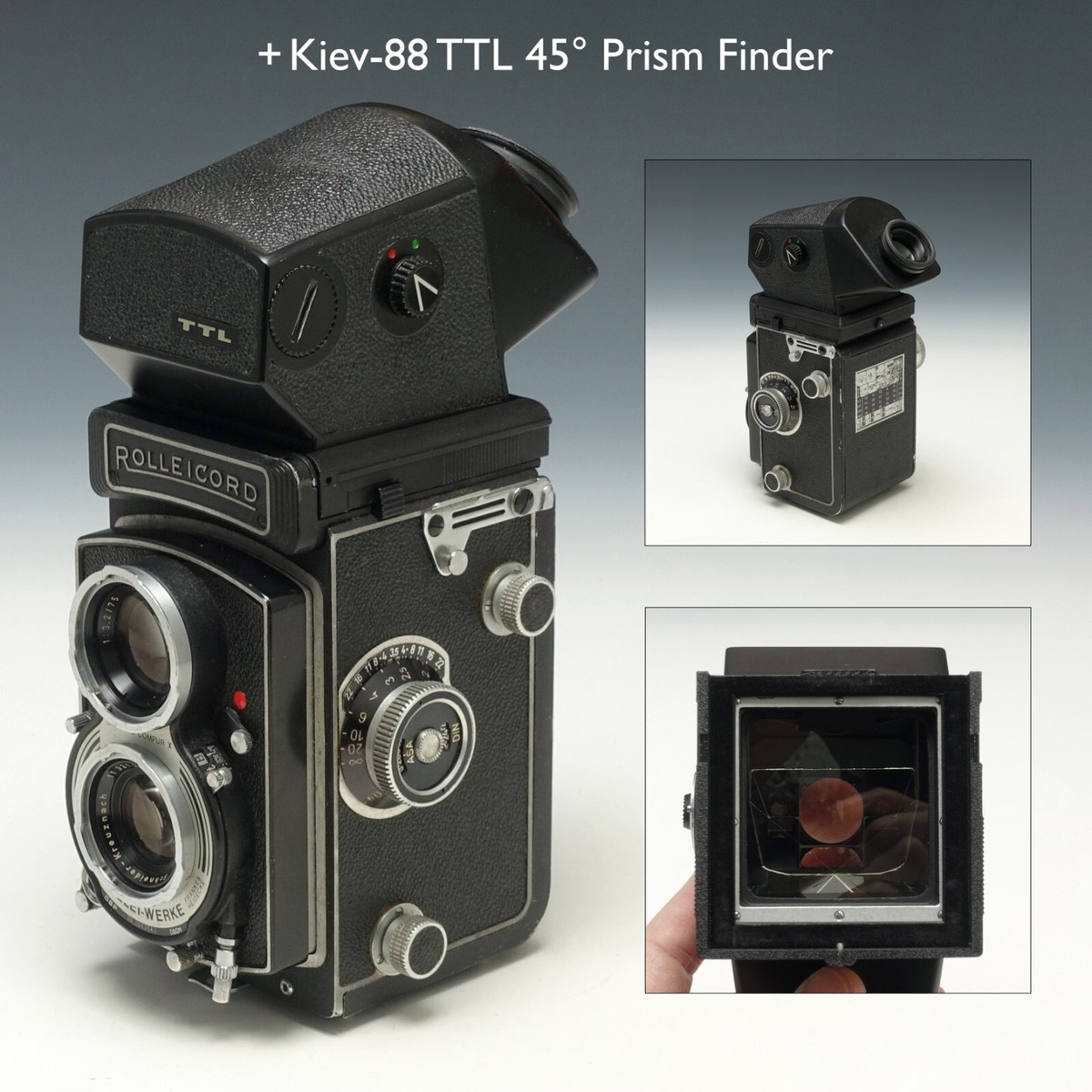 Hasselblad Magnifying Hood/Chimney Finder/Prism To Rollei