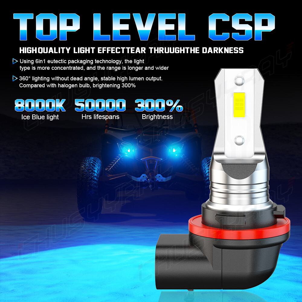 For Kawasaki Teryx Mule Brute Force 750 20092023 pair led Headlight Hi