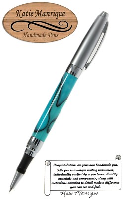 Gamma Pen in Dirty Ice Acrylic with Chrome & Satin Chrome / #318 