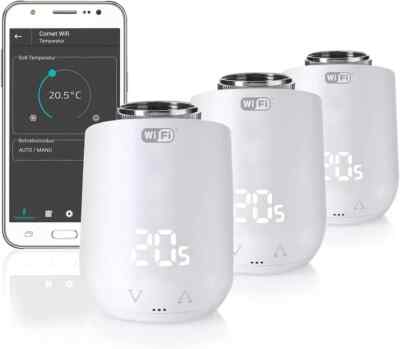 Eurotronic 700200 Comet Wifi 2021 Heizkörperthermostat Smart Home 3er Bundle