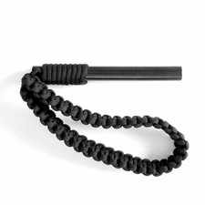 Ferro Rod Fire Starter - The BigDaddy - Black - 5in by 1/2in with 550 Paracord