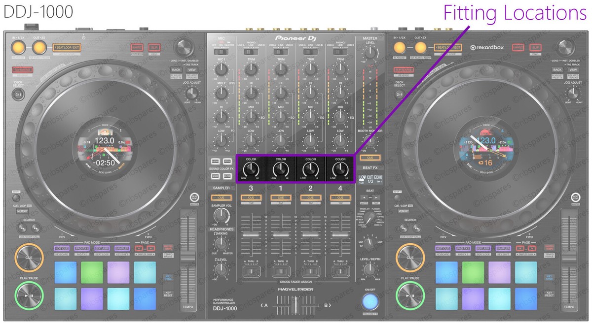 PIONEER DDJ 1000 DDJ-1000SRT DDJ-FLX10 Color / Colour FX Effect