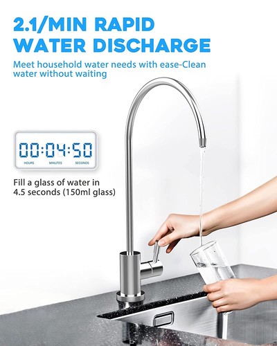 Vortopt Sistema Osmosi Inversa Sotto Lavello, Filtrazione Acqua RO Senza Serbatoio 800 GPD - Foto 2 di 6