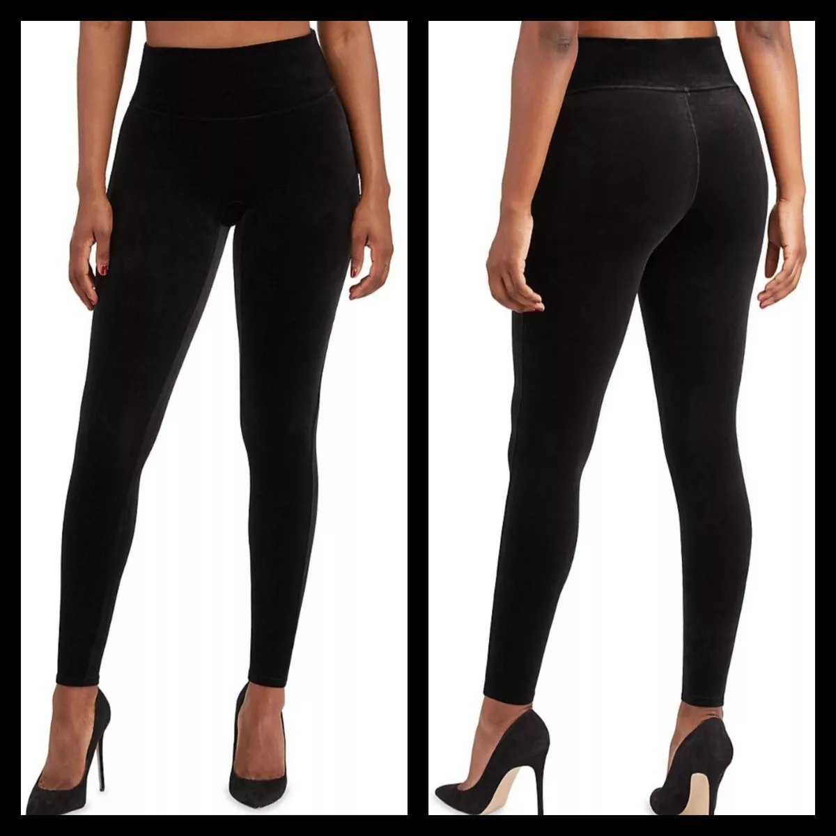 Womens SPANX black Velvet Leggings