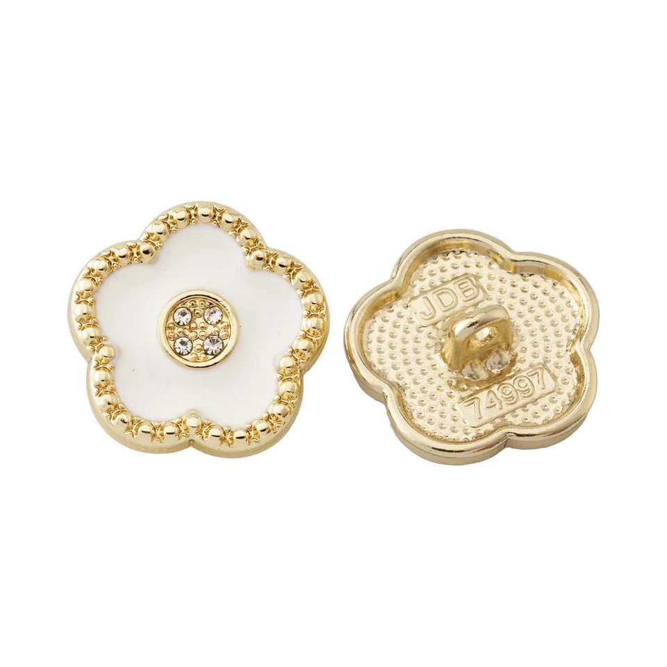 5pcs Flower Decorative buttons Vintage Style for Clothing Crafts Sewing diy - Image 2 of 4