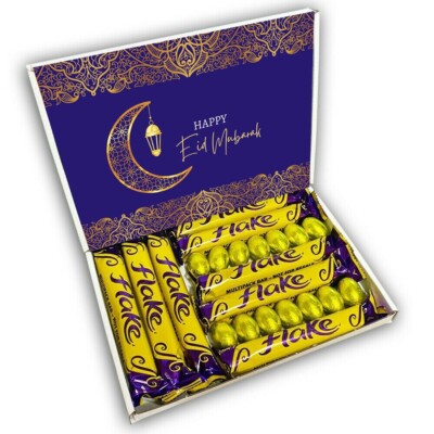 Cadburys Flockenmilch Schokolade & Mini Eier Geschenkbox Korb Eid Mubarak Geschenk
