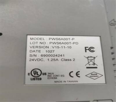 1PC PWS6A00T-P HITECH touch screen Used