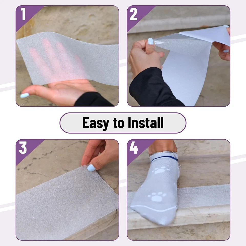 Mr. Pen- Transparent Anti Slip Tape, 4 Inch, 30 Feet, Clear Grip Tape, Non Slip - Image 4 of 4