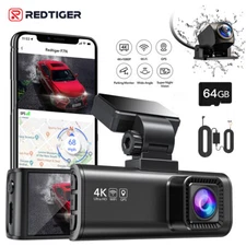 REDTIGER F7N 4K Front and Rear Dash Camera Dual Dash Cam with Free Hardwire Kit