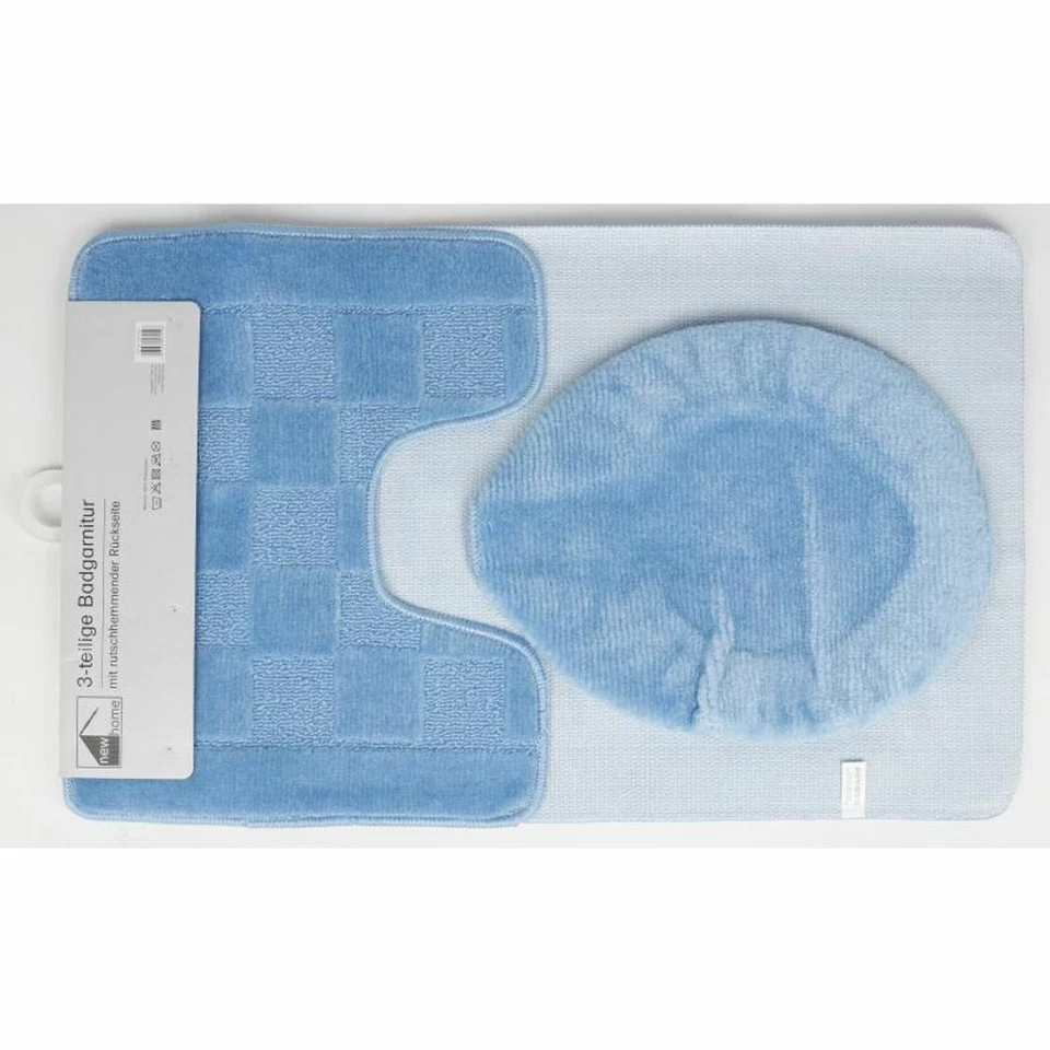 16x 3er Badematten-Set rutschfest Vorleger Dusche Badewanne Teppich Toilette neu - Bild 4 von 4