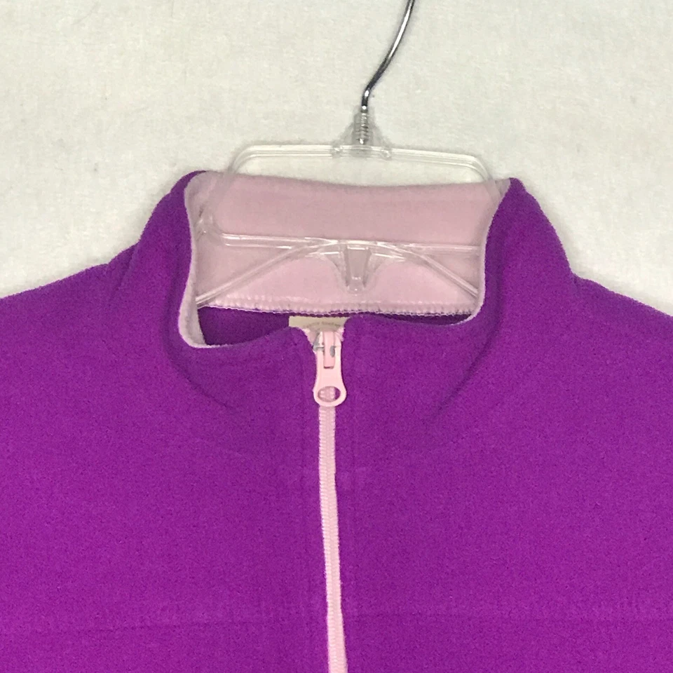Флисовая толстовка Faded Glory для девочек размер XL 14-16 фиолетовая на молнии с ложными карманами на шее - Изображение 2 из 4