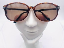 Vintage Lacoste Classic 197 Brown Gray Oval Sunglasses FRANCE FRAMES ONLY