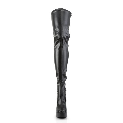 Pleaser Women's Electra-3000Z Black Over The Knee Pole Fetish Platform Boots - Picture 5 of 5