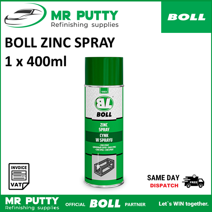 Zinc Weld Primer High Temperature Galvanising Spray Anti Corrosion 400ml BOLL