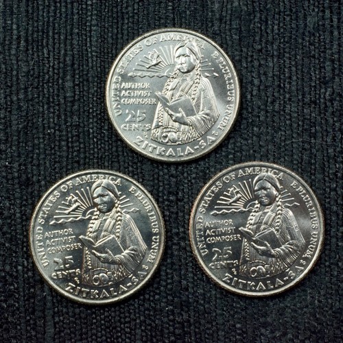 2024 D Zitkala-Sa Quarters in Extremely Fine Condition (3 Coins) Free Shipping!