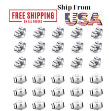 30Pcs/15 Pairs 925 Sterling Silver Earring Backs Replacement Secure Ear Locking