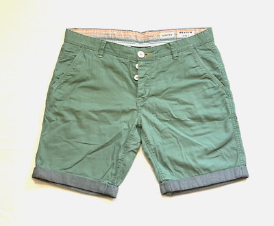 REVIEW Herren Kurz Hose Short Bermuda Freizeithose.Hellgrün. Gr.L. Geb.-wie neu.