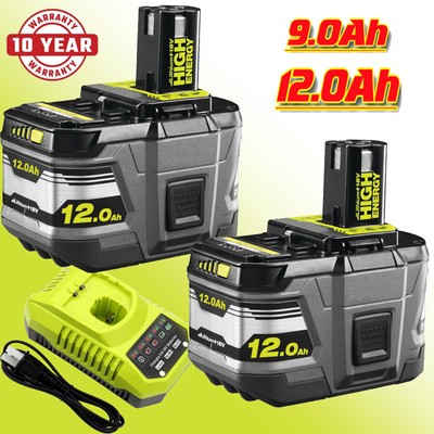 2X For RYOBI P108 18V High Capacity 12.0Ah Battery 18Volt Lithium-Ion One Plus