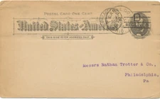 Philadelphia PA * Reeves Iron Co./ Nathan Trotter Co. Postal Card  1894 OH