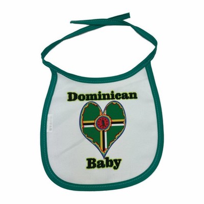 Dominican Baby Lätzchen mit grüner Bordüre Einheitsgröße Neu