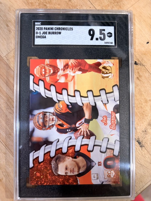 2020 Panini Chronicles Omega Joe Burrow Rc Bronze CSG 9.5 Mint Bengals