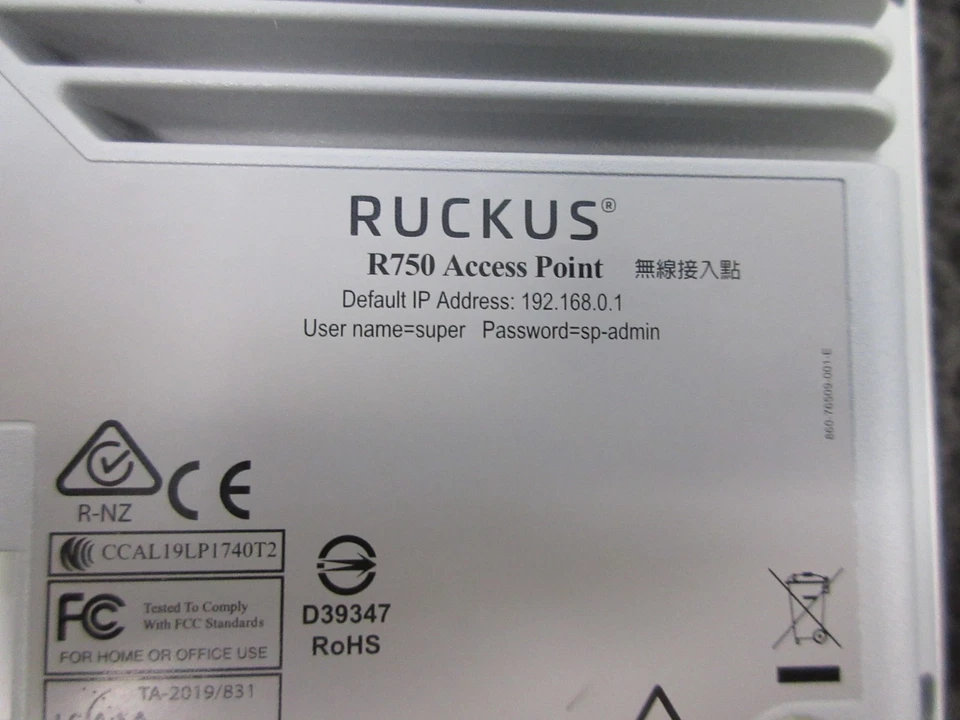 RUCKUS 9U1-R750-WW00 Zoneflex R750 Wi-Fi Access Point - Image 3 of 3